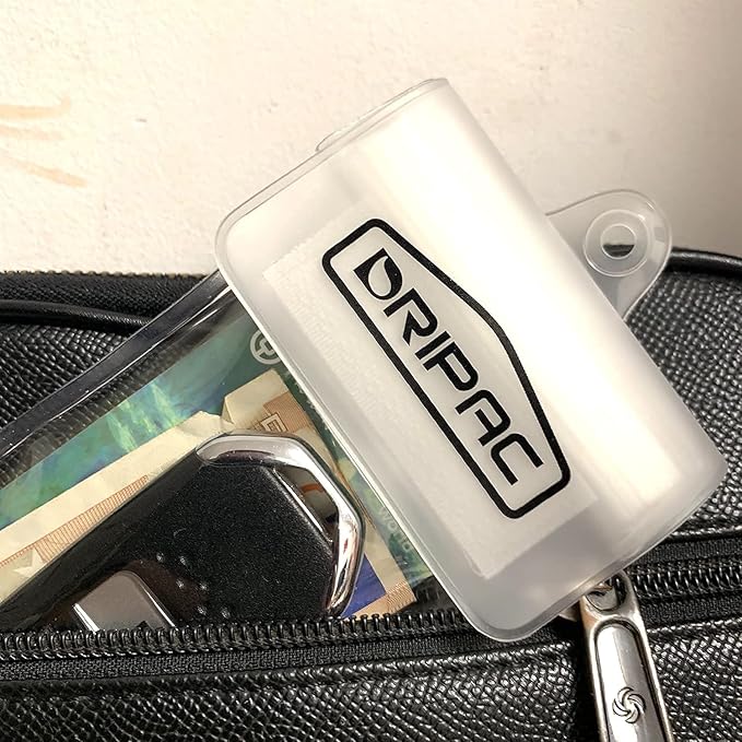 DRIPAC Waterproof Car Key FOB Case Waterproof Wallet Waterproof Holder Pouch For Key ID Badge Credit Card Money(White)