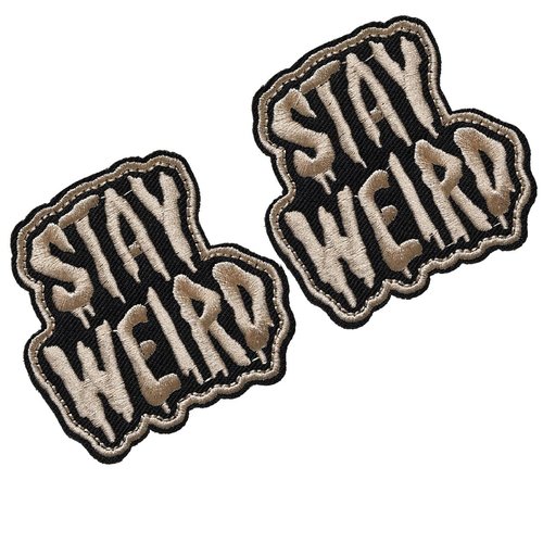 Stay Weird Patches, Funny Tactical Military Morale Patch for Tactical Gear, Pack of 2
