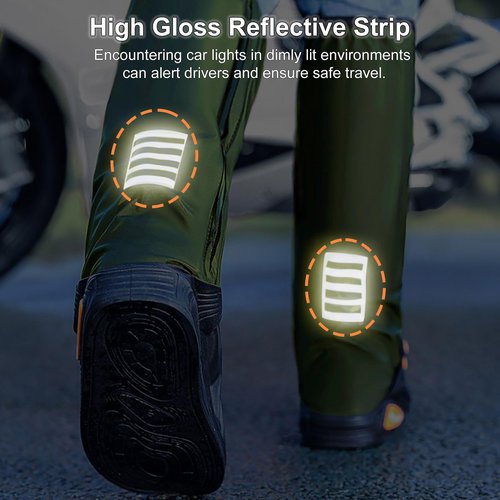 Rain Shoe Covers Waterproof Rain Boot Shoe Cover for Men and Women (Green, XXL)