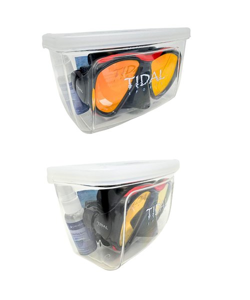 Tidal Mask - Advanced Anti Fog Diving Mask for Scuba Diving, Snorkeling, Free Diving and Swimming. Wide-Angle Tempered Glass Lens. Best Anti-Fog Diving mask for Adults. (Black - Reflective Lens)