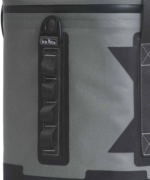 20-Can 21-Quart Insulated Waterproof Nylon Ice Box Cooler with Shoulder Strap and Grab Handles, Black