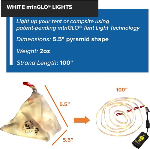 Big Agnes mtnGLO LED Tent & Camping Lights, Red, One Size