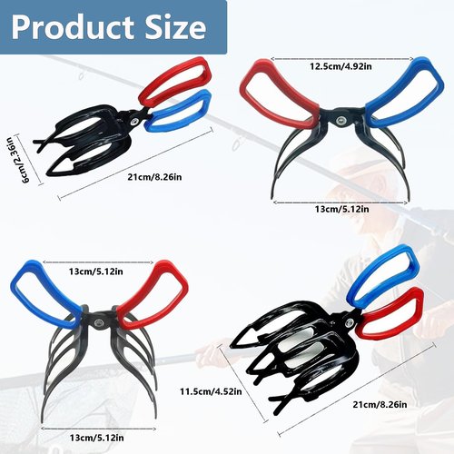 HMPBEFU 3&2 Claw Fish Gripper, Metal Fish Pliers Control Clamp, Secure Grip on Diverse Freshwater Fish, Have for Fishing Tackle Enthusiasts