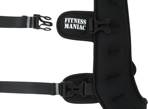 FITNESS MANIAC USA Weighted Vest for Strength Training and Running - Men and Women Workout Equipment - Soft and Slim Design - Weights Included