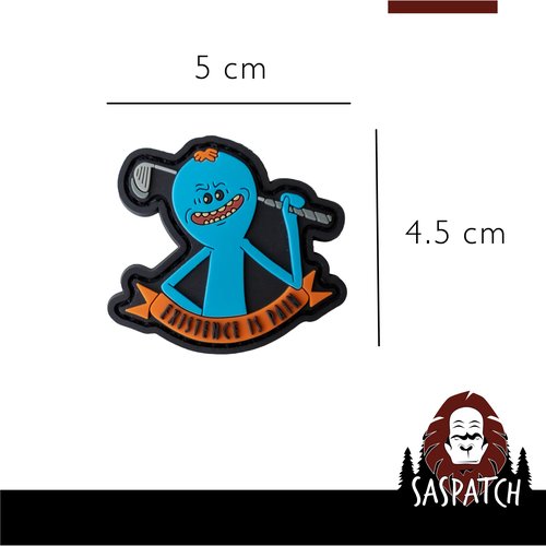 Blue Man Existence is Pain - PVC Morale Patch | Hook & Loop Backing