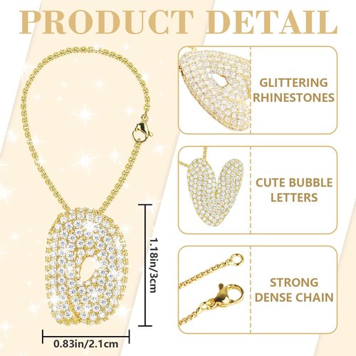 Mokoart Diamond Letter for Stanley Cup, Glitter Bottle Chain Compatible with Stanley 40 Oz Tumbler with Handle, Sparkling Rhinestone Initial ID for Stanley Cup Accessories (D)
