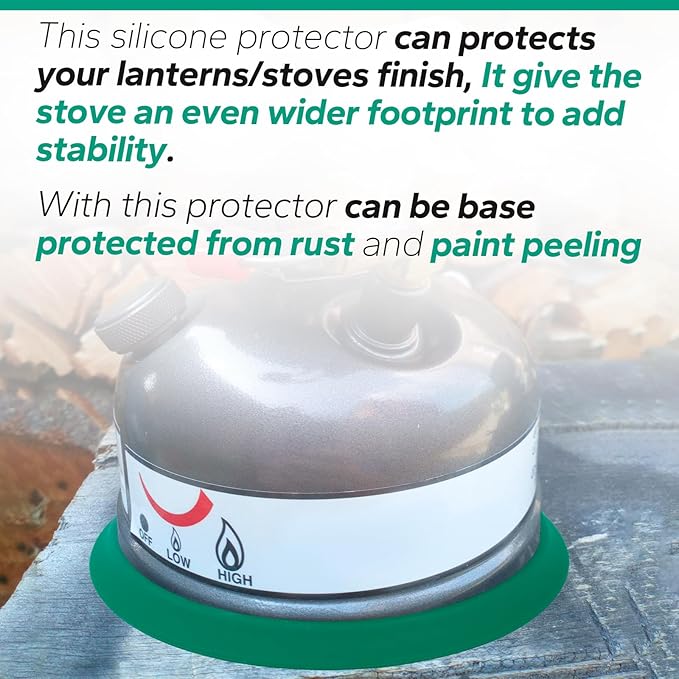Camping Kerosene Lamp Silicone Base Protector Suitable for Coleman Lanterns Models 220.228.236.237.252,639 - Protects Against Scratches and Enhances Stability (Green)