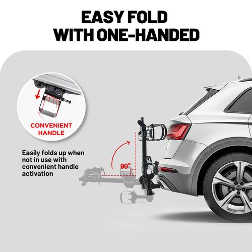 Young Electric 200 lbs. Hitch Mount Bike Rack, fits Cars, SUVs, RVs, Trailers with 2 Inch Receiver