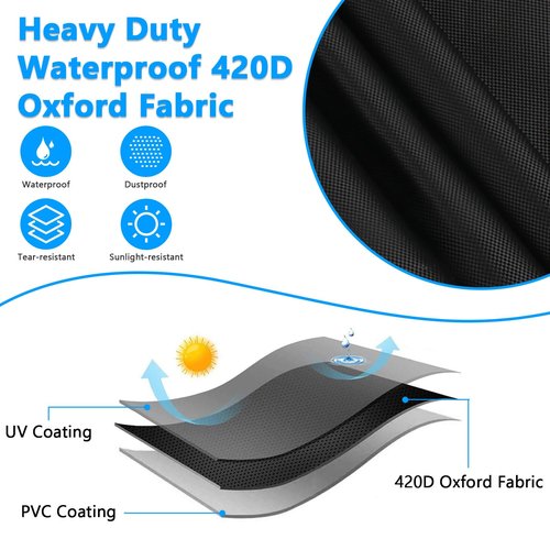 Squat Rack Cover, Waterproof Outdoor Gym Equipment Covers with Zipper for Squat Rack/Weight Lifting Rack/Home Gym Workout Equipment (87"W x 65"D x 88"H)