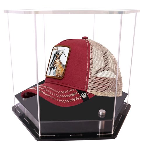 Clear Hat Display Case,hat Display case for Baseball,Baseball Football Cap Display Stand,Perfect for Baseball, Football or Snapback Caps 9.8*8.7*7.9IN