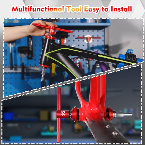 BUCKLOS Bike Headset Press-in Tool, Bottom Bracket Install Tool Kit, Bearing Press Tool, Bicycle Repair Accessories Suitable for Most Bike headsets and Some Press-in Bottom Brackets