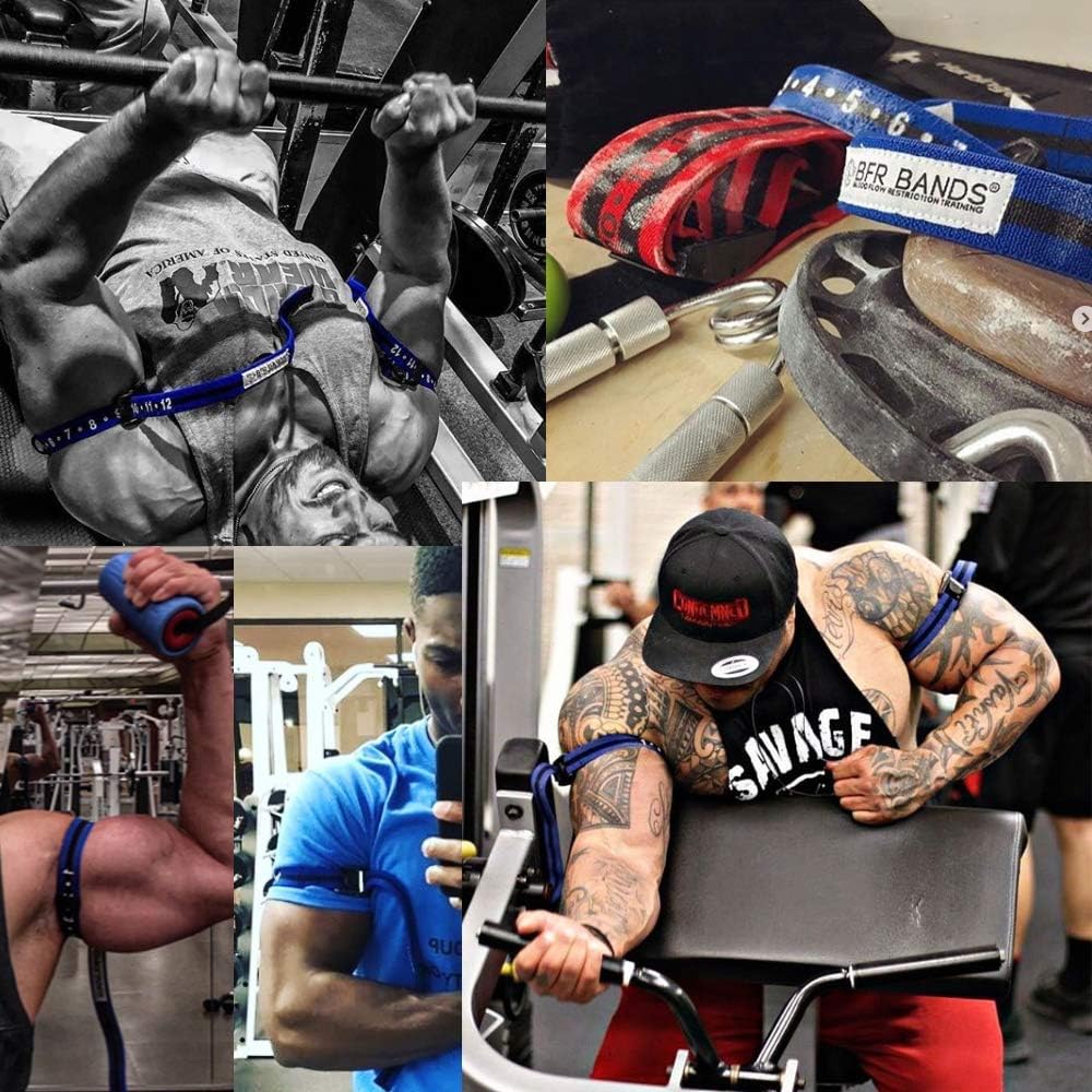 Occlusion Training Bands by BFR BANDS PRO Slim Model, 2 Pack, Blood Flow Restriction Bands with 1" Width - Comfort Wrapped Metal Buckle, Extra Thick Elastic, Multiple Patents Pending