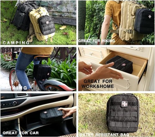 Carlebben EMT Pouch MOLLE Ifak Pouch Tactical MOLLE Medical First Aid Kit Utility Pouch