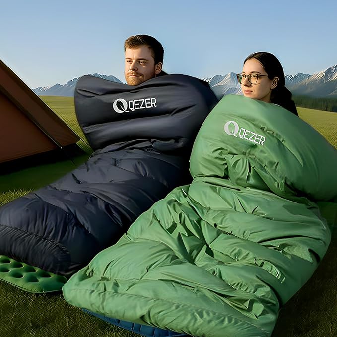 XL Sleeping Bag, Suitable for 4 Seasons Oversized Ultralight Backpacking Sleeping Bag for Adults, Great for Camping and Hiking