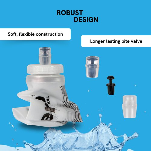 Ergotrail Collapsible Water Bottle with Filter – 17oz BPA-Free Soft Flask – Lightweight, Leak-Free Design for Clean Hydration – Ideal for Hiking, Running, Camping & Travel