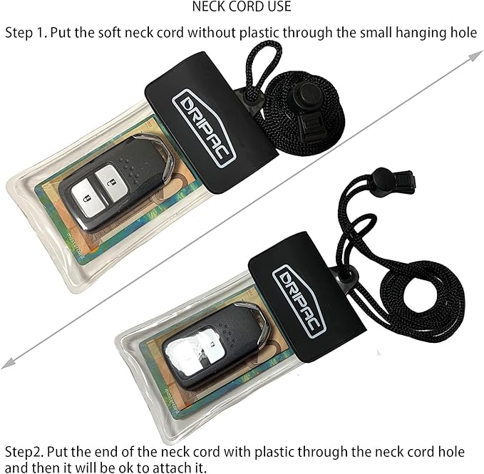DRIPAC Waterproof Car Key FOB Case Waterproof Wallet Waterproof Holder Pouch For Key ID Badge Credit Card Money(Purple)