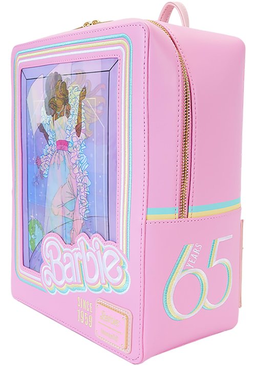 Loungefly Barbie 65th Anniv. Doll Box Triple Lenticular Mini Backpack | Barbie Accessories Standard