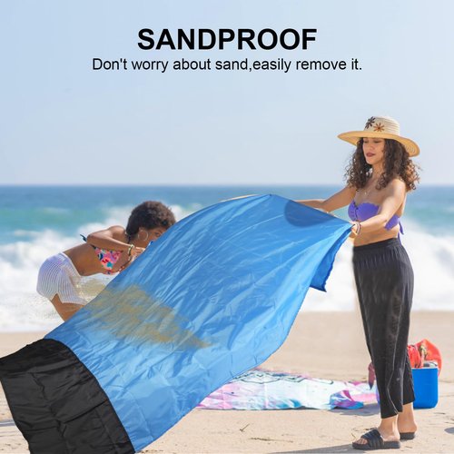 ThxYour Beach Blankets, Waterproof Beach Mat, Sand Free Camping Blanket, Oversized Travel Blankets for 4 Adults Outdoor, for Travel Camping Hiking Picnic, Easy to Clean