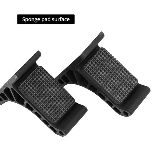 QWORK Archery Bow Wall Mount Storage Rack – Universal Bow Holder Stand for Recurve, Compound, and Longbows – 2 Pairs ABS Material, Protective Sponge Pad, Firm & Durable – Black