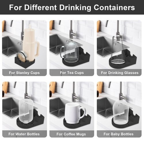 SISAYWEY Water Bottle Drying Rack, Silicone Tumbler Drying Rack, Baby Bottle Dryer Holder, Cup Dryer for Stanley 20/30/40 oz, Mugs, Glasses