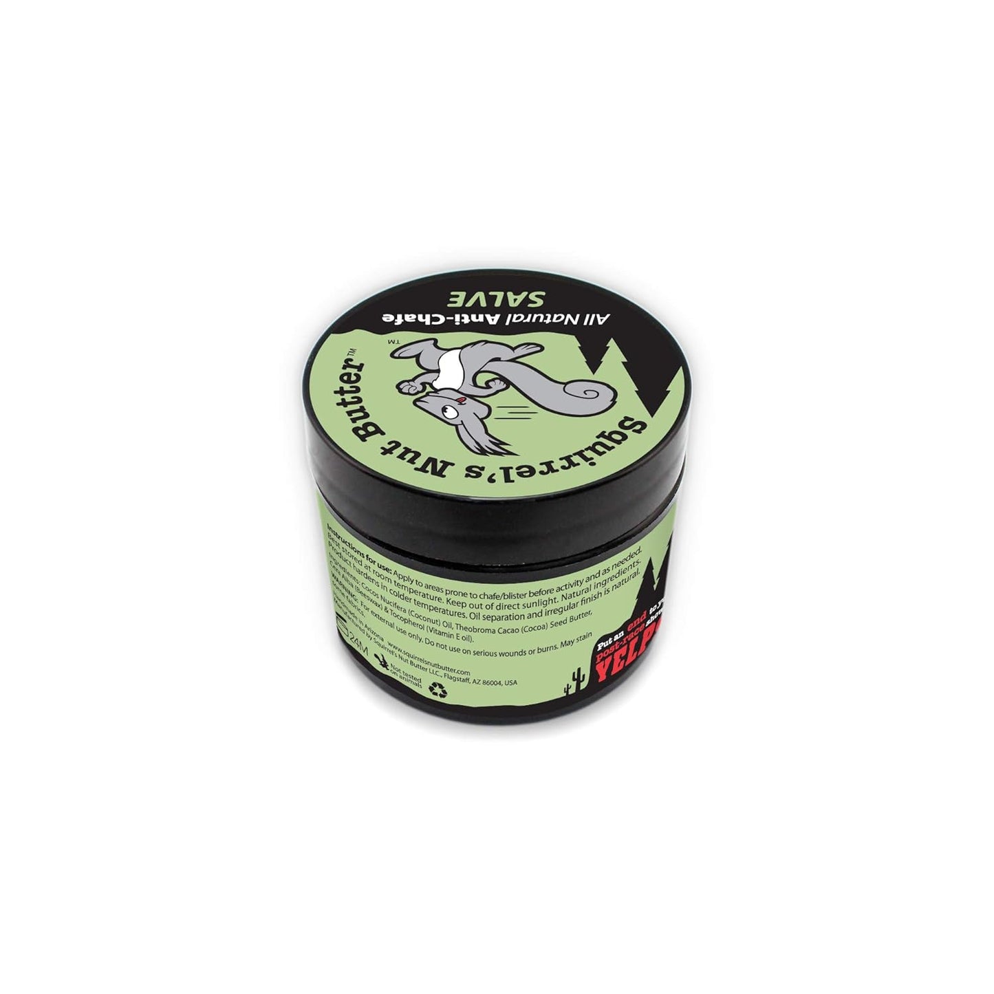 Squirrel's Nut Butter Anti Chafe Tub | All Natural Chafe Prevention & Skin Care for Athletes, Runners & Adventurers | Thighs, Arms, Pack Straps & More | 2.0 oz