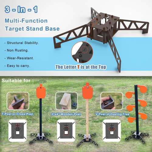 BLANCOHABIL AR500 6" x 3/8" Dueling Tree Targets,Shooting Tree,Dueling Tree AR500,AR500 Steel Targets for Shooting,Steel Target Stand,Texas Star Target