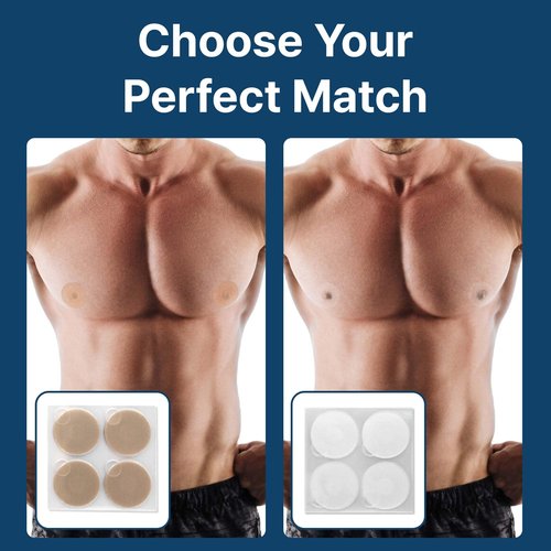 Beejong NipGuard Nipple Covers for Men – Sweatproof, Chafe-Free Protection with Non-Adhesive Center, EWG-Certified Materials