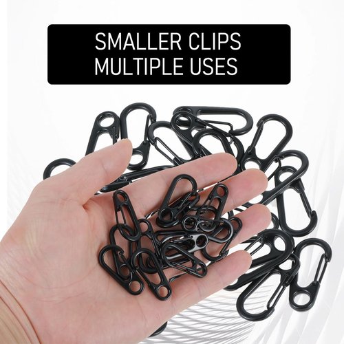 30Pcs Mini Carabiner Clip 1.2 Inch Small Carabiner Clips Metal Tiny Spring Snap Hook Quick Release Carabiner Keychain Clip for Camera Strap Backpack Keychains Accessories