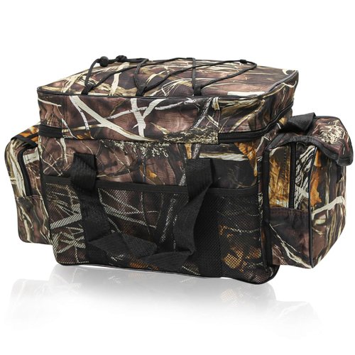 BalanZze Fishing Tackle Bag for Saltwater or Freshwater, Water-Resistant 3600 Tackle Box Bag, Fishing Bags for men 19.68 * 11.81 * 9.84in Camouflage Color