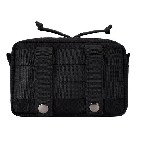 Dotacty Tactical Belt Pouch EDC Waist Bag MOLLE Admin Pocket Modular Medical Kit Organizer Phone Holster Vest Pack Nylon Utility Zipper Wallet Small Gear Tool Carrier for Men Women Camping Hiking BK