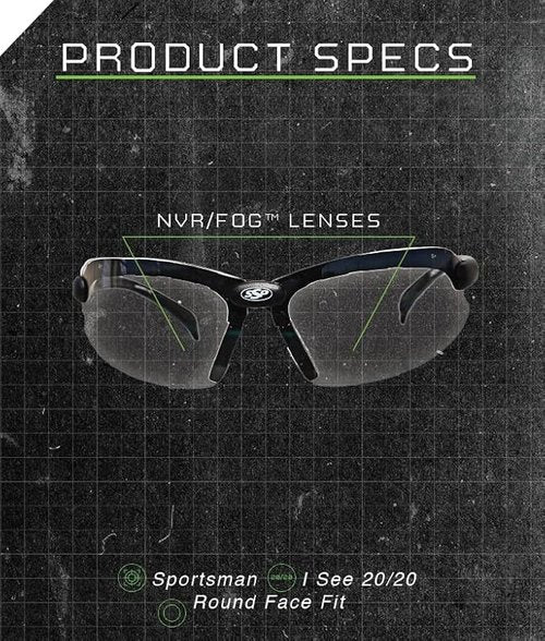 SSP Eyewear Chelan Desert Tan Kit With 3 NVR/FOG A-EYE Lenses, Microfiber Pouch, and Case; Storage Space For Ear Protection and Tracking Device