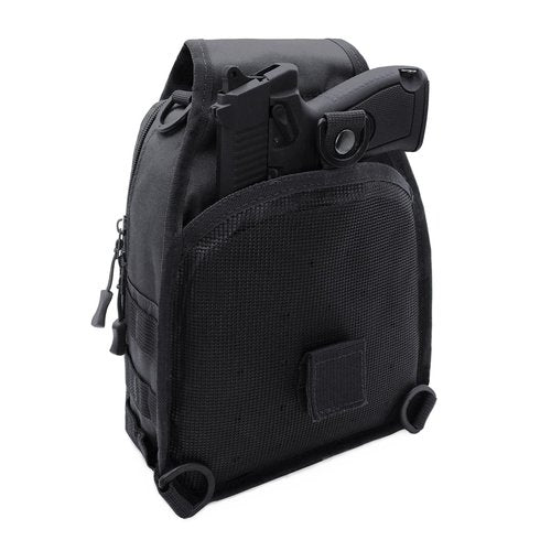 Tactical Backpack, Waterproof Military Cross-body Molle Sling Shoulder Backpack Chest Bag for Outdoor Every Day Carry Black
