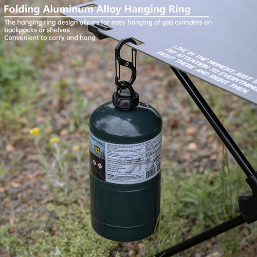 Campingmoon Camping Gas Canisters Cover Aluminum Alloy Protective 16oz/1L Small Propane Tank Cap With Magnet and Hanging Ring