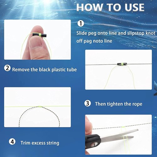 YOTO Bobber Stops for Fishing,Float Bobber Stops String Knots&Fishing Glow Beads