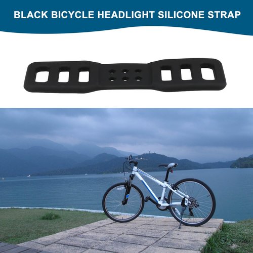SG Store 10Pcs Bicycle Silicone Straps Holders Silicone Fixed Strap Replacement Part Bike Light Holder Cycling Accessories Suitable for Bicycle Light, Black