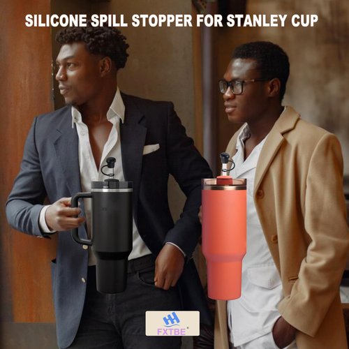 Spill Stopper for Stanley Cup, Anti Leak Stoppers for Stanley 40 oz 30 oz H1.0/H2.0, black, 2 Sets