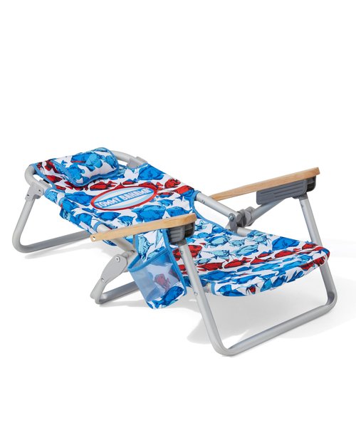 Tommy Bahama Kid's 5-Position Lay Flat Backpack Folding Beach Chair, School of Fish