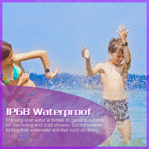 Konewos Kids Led Fitness Tracker Watch, Non-Bluetooth Digital Pedometer Wristwatch, Waterproof, 12/24 H, Stopwatch, Calendar, for Children Girls Boys Teens (White+Strap)