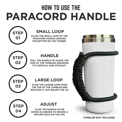 PREMIUM Paracord Handle for Yeti, Stanley, Simple Modern, and More - Fits Most 20oz to 40oz Tumblers - Ultra-Light, Water-Proof, and Slip-Proof Design (PINK CAMOFLAUGE, Handle Only)