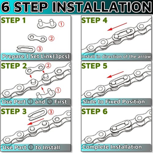 Single Speed Bike Chain,Bicycle Chain 1/2" x1/8" 114 Links,BMX Chain BMX Bike Chain Lowrider Bike Parts Chain Replacement for Road Mountain Bike/BMX/MTB
