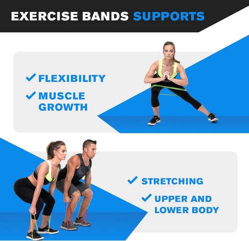 DYNAPRO Resistance Bands- Mini Precision Loop Exercise Bands with 2 Size Options, Perfect for Any Home Fitness Training Program