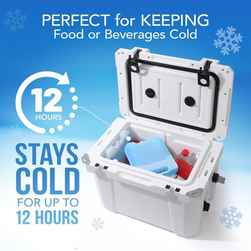 Jumbo Reusable Ice Packs for Cooler with Handle (2 Pack) Long Lasting Coolness, BPA Free, Freezer Packs for Extended Cooling | Cooler Ice Packs for Camping, Fishing, Hiking, Beach