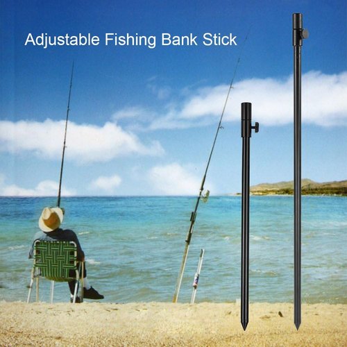 Lixada 34-56cm/48-75cm Extending Aluminum Alloy Fishing Bankstick Adjustable Carp Fishing Bank Stick Fishing Rod Pod Rest for Bite Alarm