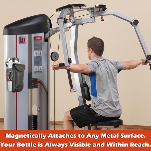 Gym Magnetic Water Bottle Pouch, Magnetic Gym Pouch Phone Holder Bag, Heavy Duty Fitness Water Bottle Accessories for Stanley, Owala, Soufull, Simple Modern Water Bottle