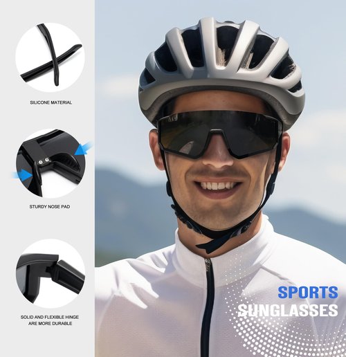 KALIYADI Polarized Sports Sunglasses-Men Running-Sunglasses-for-Women: Mens Sun glasses Polarized UV Protection Cycling Driving Fishing