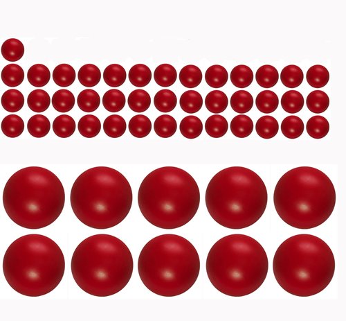 Lambid 50 x 68 Caliber Self Defense Balls, Reusable 68 Cal Paintball Ammo Plastic Kinetic Projectiles Compatible for Byrna SD/LE/EP and T4E HDR68/ HDS68/HDX68 (red)