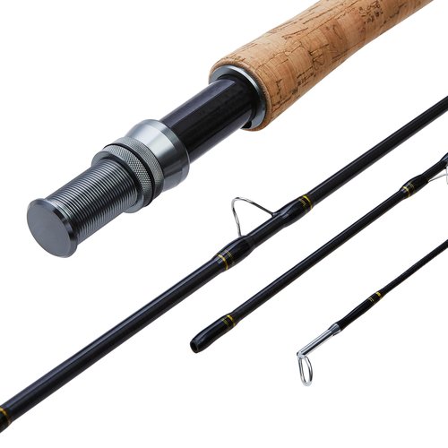 Bigchub 3-Piece Portable Carbon Fiber Fly Fishing Rod, 6 ft, 0/1wt, Fast Action, Lightweight for Freshwater Stream Travel