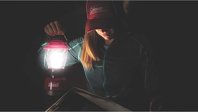 Coleman 4D Battery-Powered Personal LED Lantern, Water & Impact-Resistant with Carabiner Handle, Shines Up to 700 Lumens, Outdoors Camping Essentials