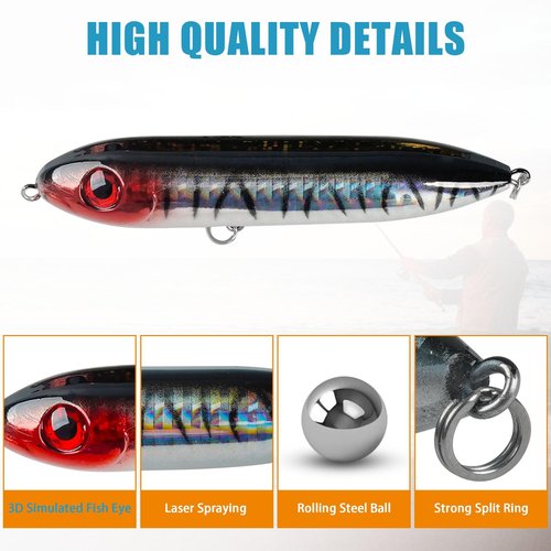 VATEICO Catfish Float Rig Rattling Line Float Rig Lure Demon Dragon Stye Peg for Santee Rig Circle Hooks Rig Fishing Wire Leader with Snaps (10pcs Lures), 3.94inch