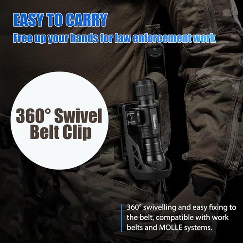 SAOPRKLER Tactical Flashlight Holder for Duty Belt